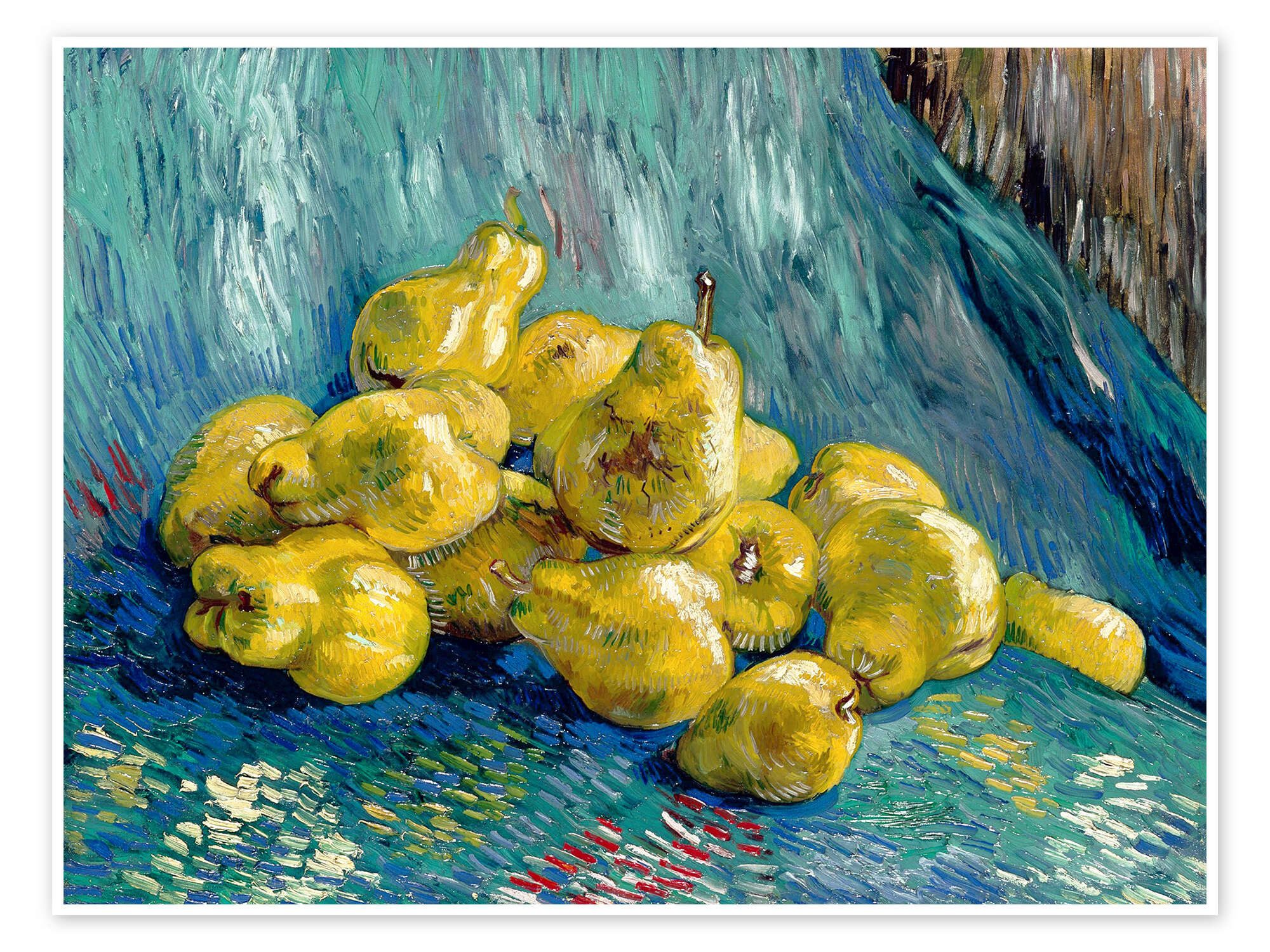 Posterlounge Wandbild Quittenstillleben, Vincent van Gogh, erhältlich als Poster, Leinwandbild, Wandsticker oder Acrylglasbild
