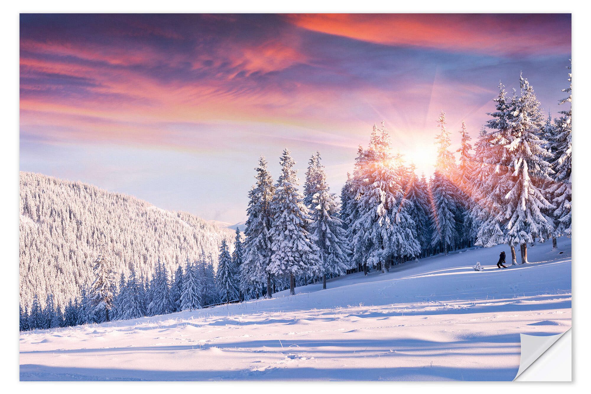 Posterlounge Wandfolie Editors Choice, Fotograf in Winterlandschaft, Fotografie