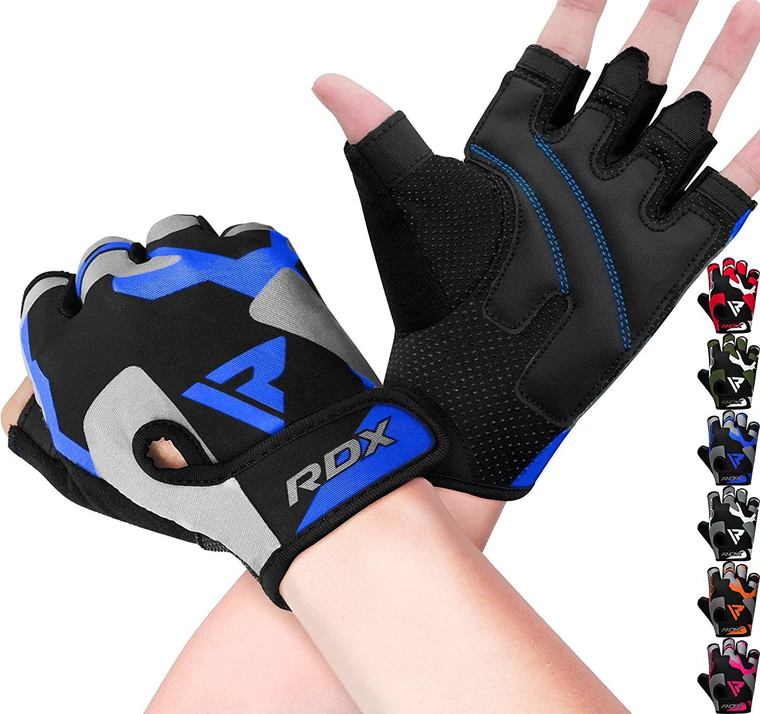 RDX Trainingshandschuhe RDX Fitness Handschuhe, Handgelenkschutz Workout BLUE Trainingshandschuhe