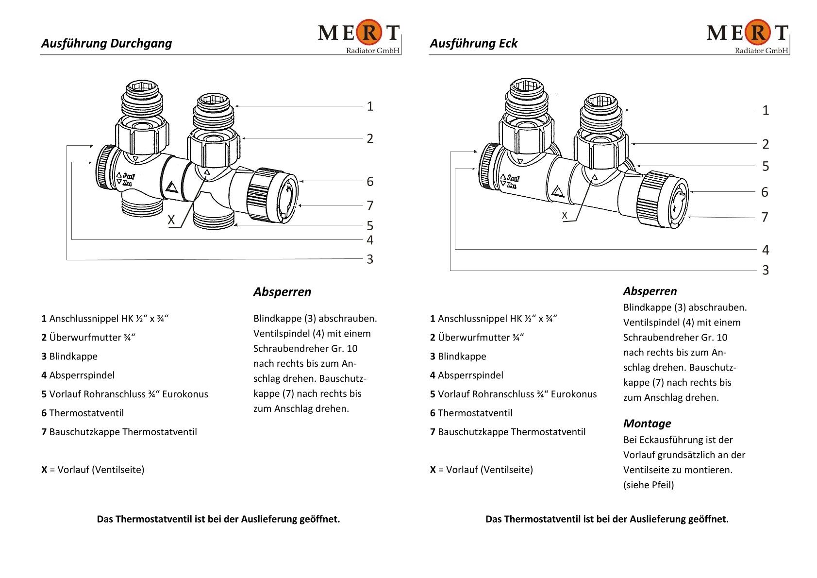 MERT Heizkörperthermostat MERT ECAM-SET FÜR HEIZKÖRPER