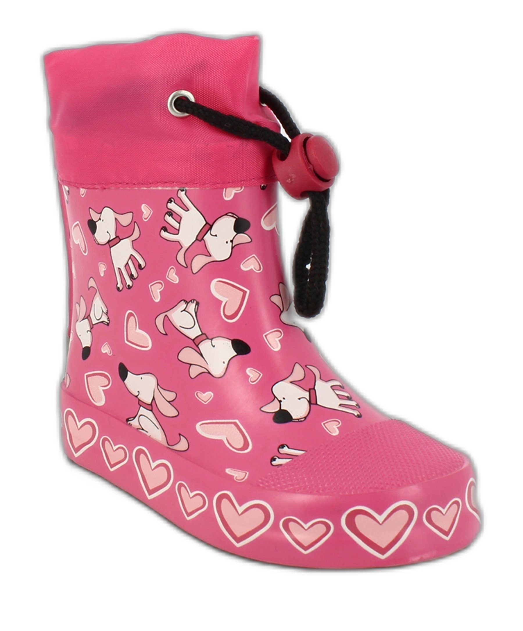Beck Kleinkinder Gummistiefel Hunde Gummistiefel (lustige Hunde und Herzen, für trockene Füße bei Regen- und Matschwetter) wasserdicht, aus Naturkautschuk, hera – Bild 3 von 5