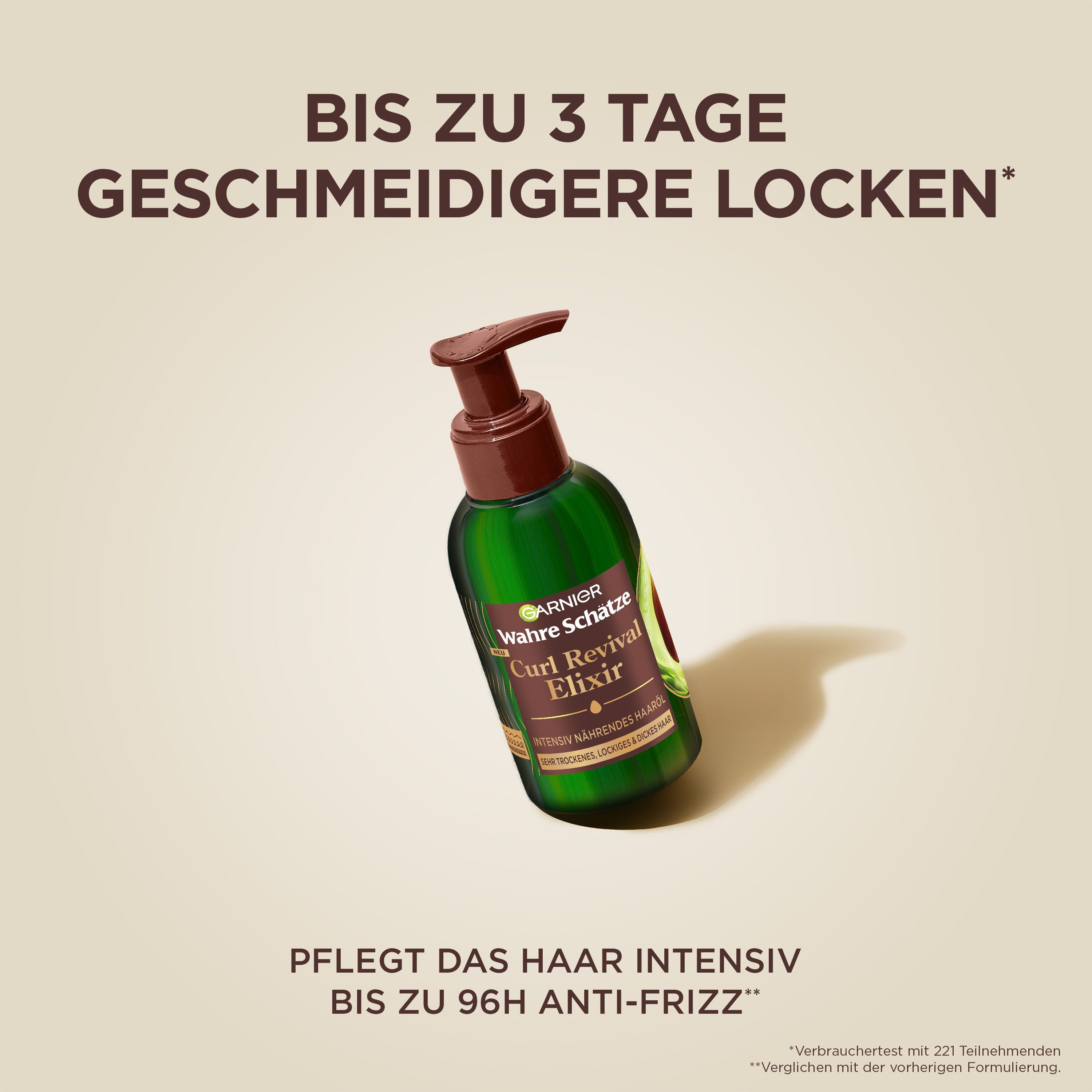 GARNIER Haaröl GARNIER WAHRE SCHÄTZE CURL REVIVAL ELIXIR, Intensive Pflege für sehr trockenes, lockiges und dickes Haar.