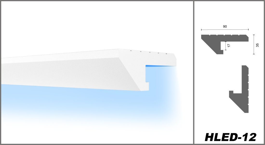 HEXIMO Eckprofil HLED 12 (LED Schattenfugenprofil günstig online kaufen