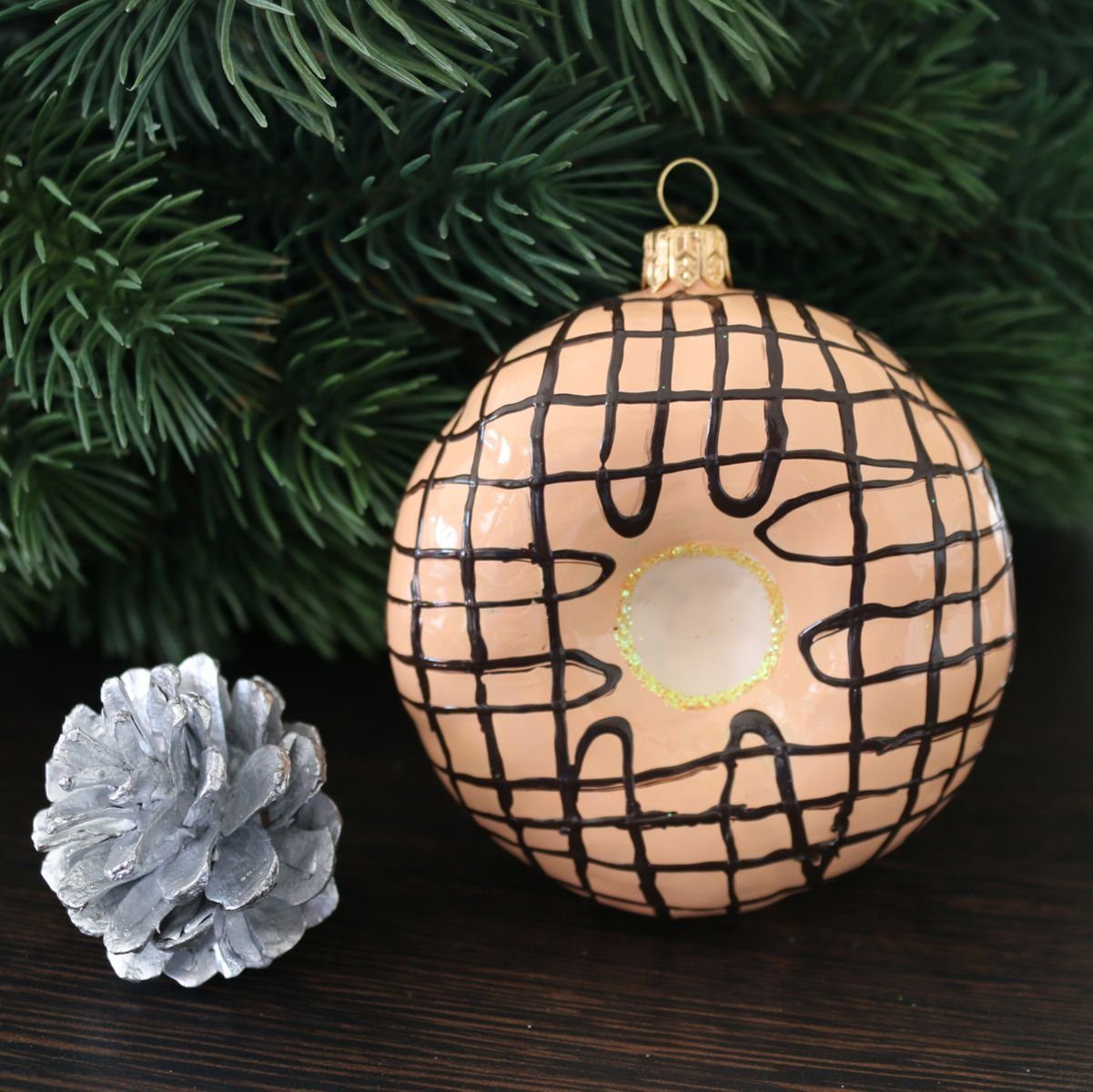 Christbaum-Hänger (1-tlg) Christbaumschmuck 440s 440s Donut Vanille