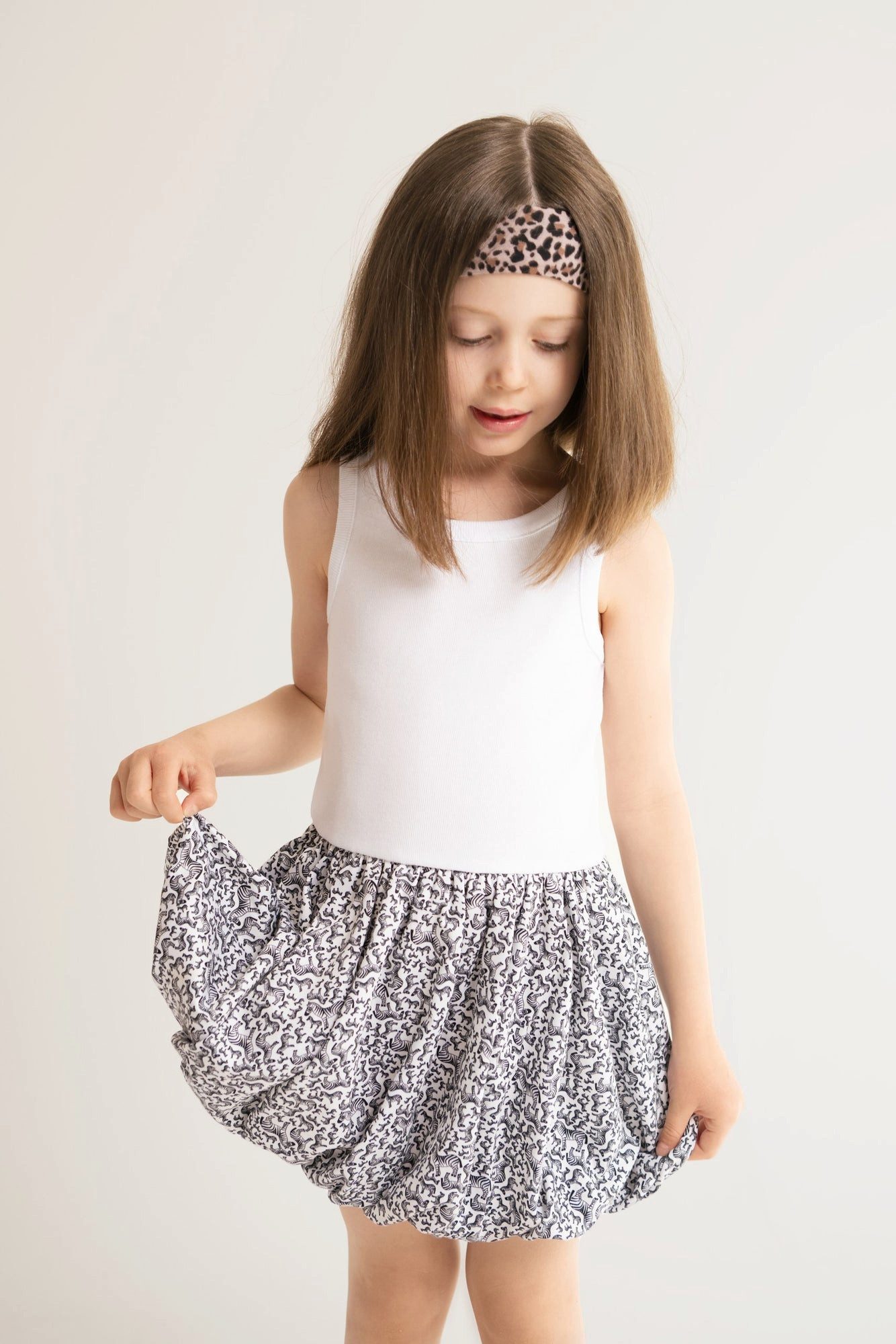# SATURNDAY Sommerkleid Balloon-Kleid aus Baumwolle mit Zebra-Rock