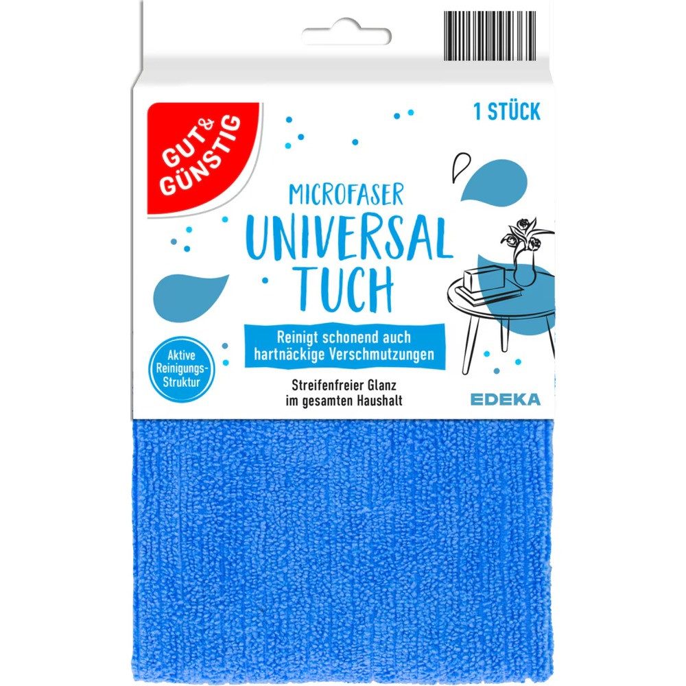 Gut & Günstig Universaltuch Mikrofasertuch Mikrofasertuch