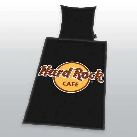Bettwäsche Hard Rock Cafe Bettwäsche 135x200cm, schwarz, Renforcé, Herding Young Collection, 100% baumwolle