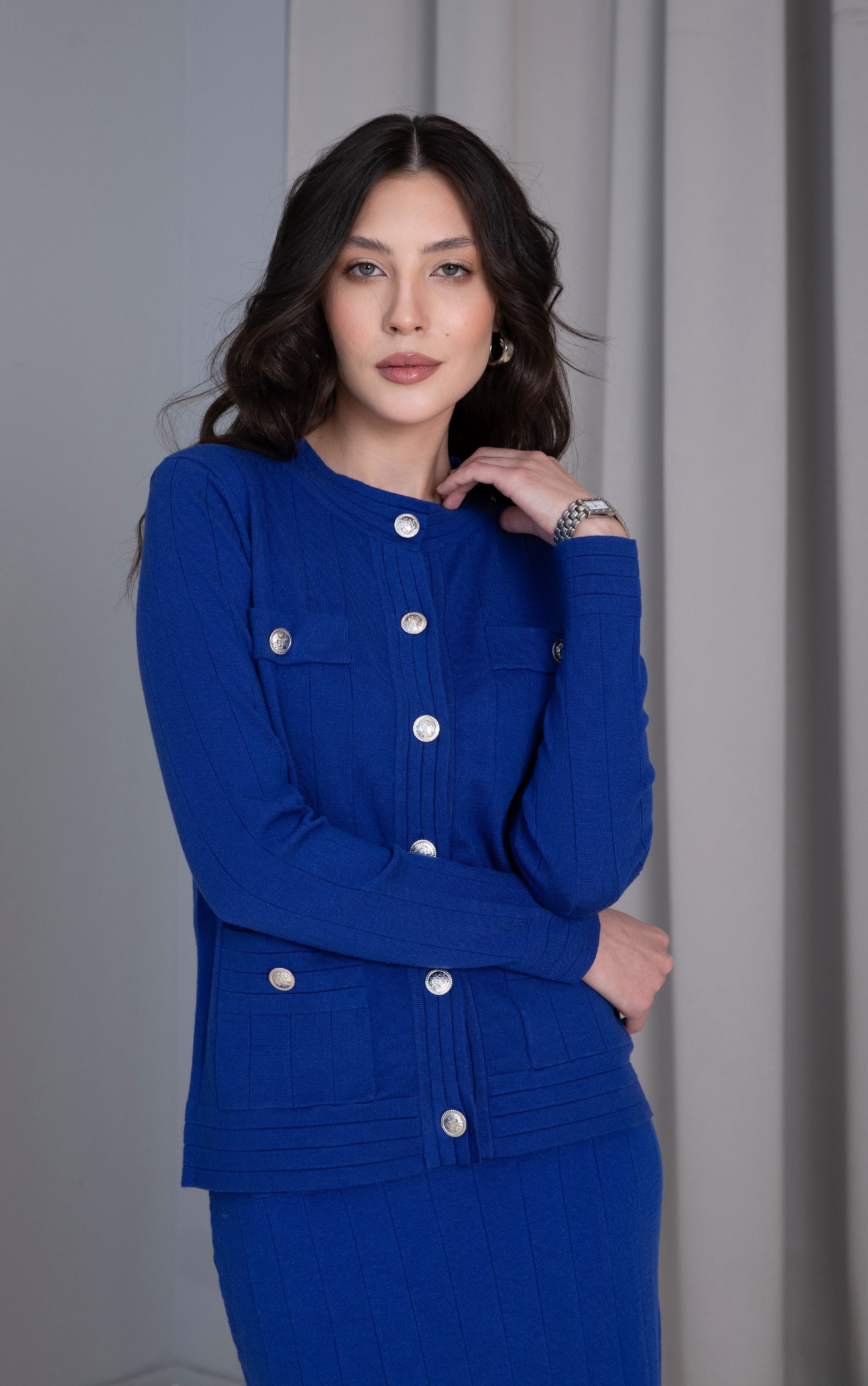 Passioni Cardigan mit silbernen Knopfdetails günstig online kaufen
