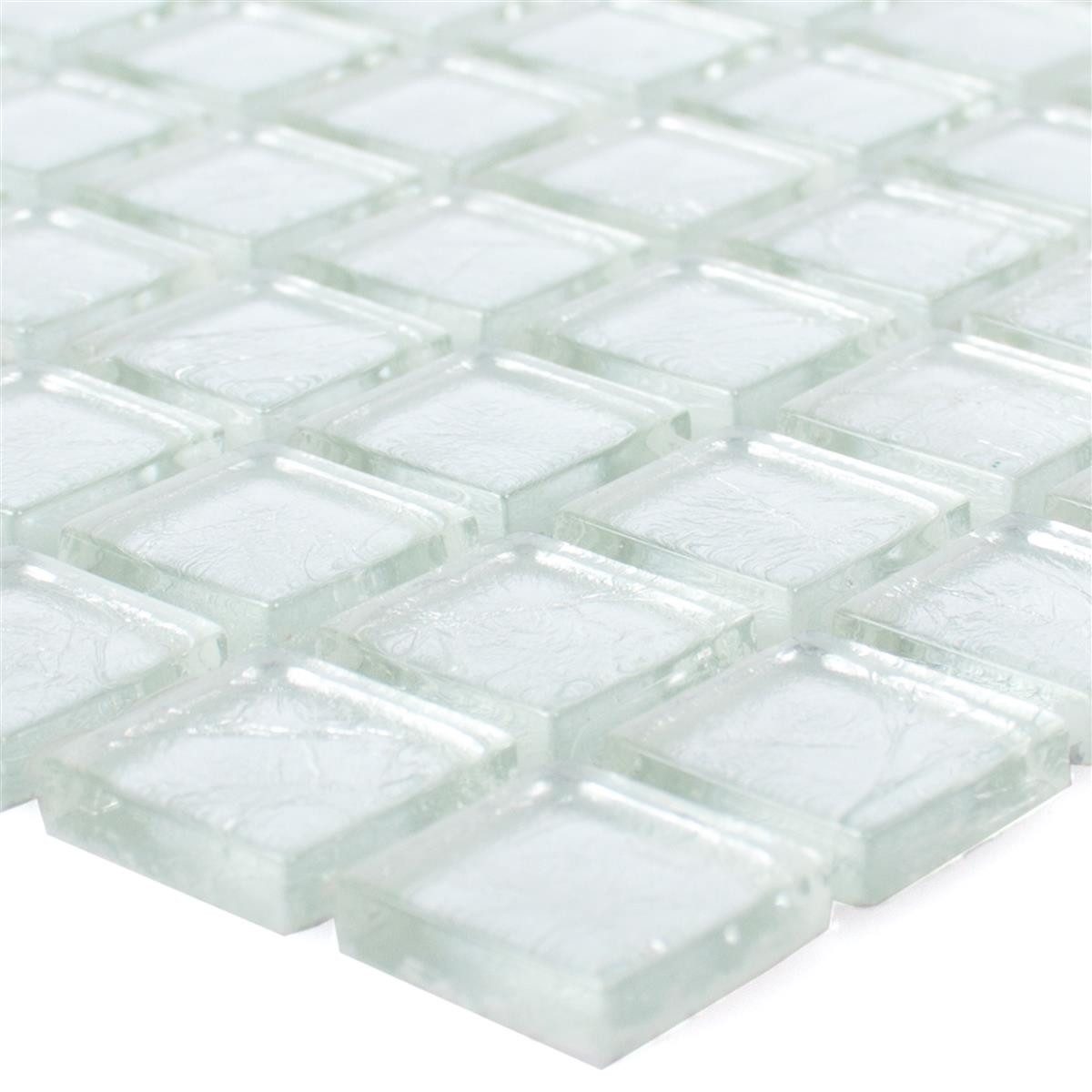 Mosafil Mosaikfliesen Glasmosaik Fliesen Capone, Glas 30.000x30.000, silber, Wasserfest