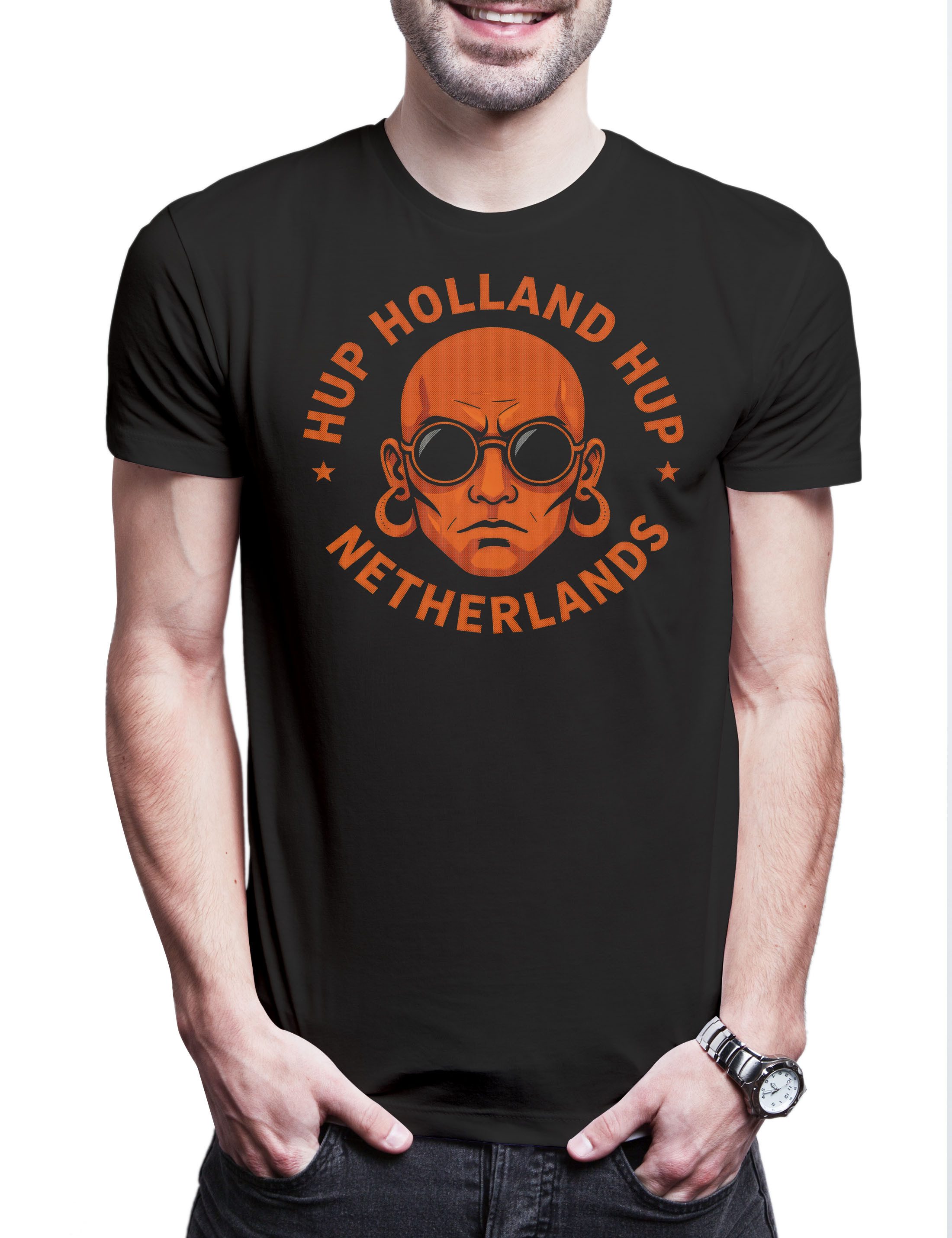 Urban Backwoods Print-Shirt Hup Holland Hup 3 Herren T-Shirt Dutch Oranje Orange Army Supporter WM (1-tlg) 2026 Nationalmannschaft Niederlande Netherlands