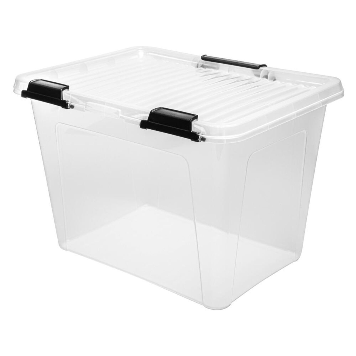 Aufbewahrungsbox Scharnierbox 19L transparent mit Deckel Aufbewahrungsbox Spielzeugbox