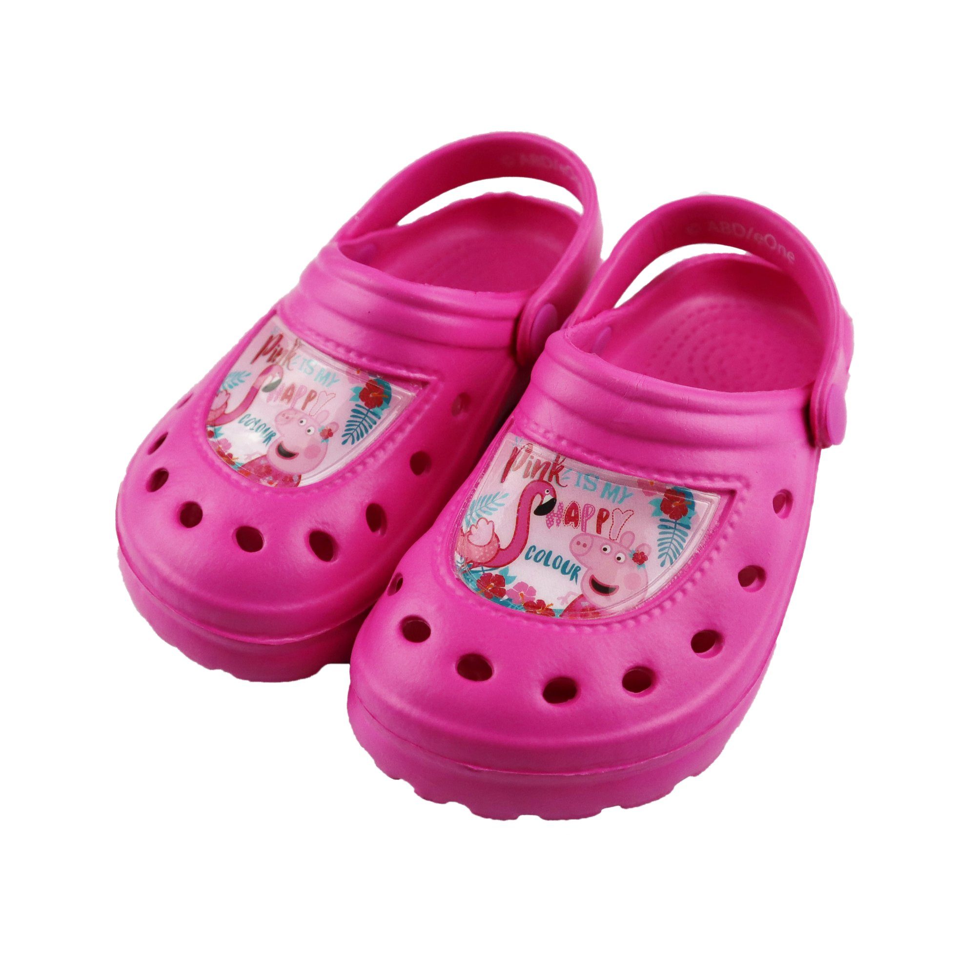 Peppa Pig Peppa Wutz Kinder Mädchen Clogs Clog Gr. 24 bis 31, Rosa