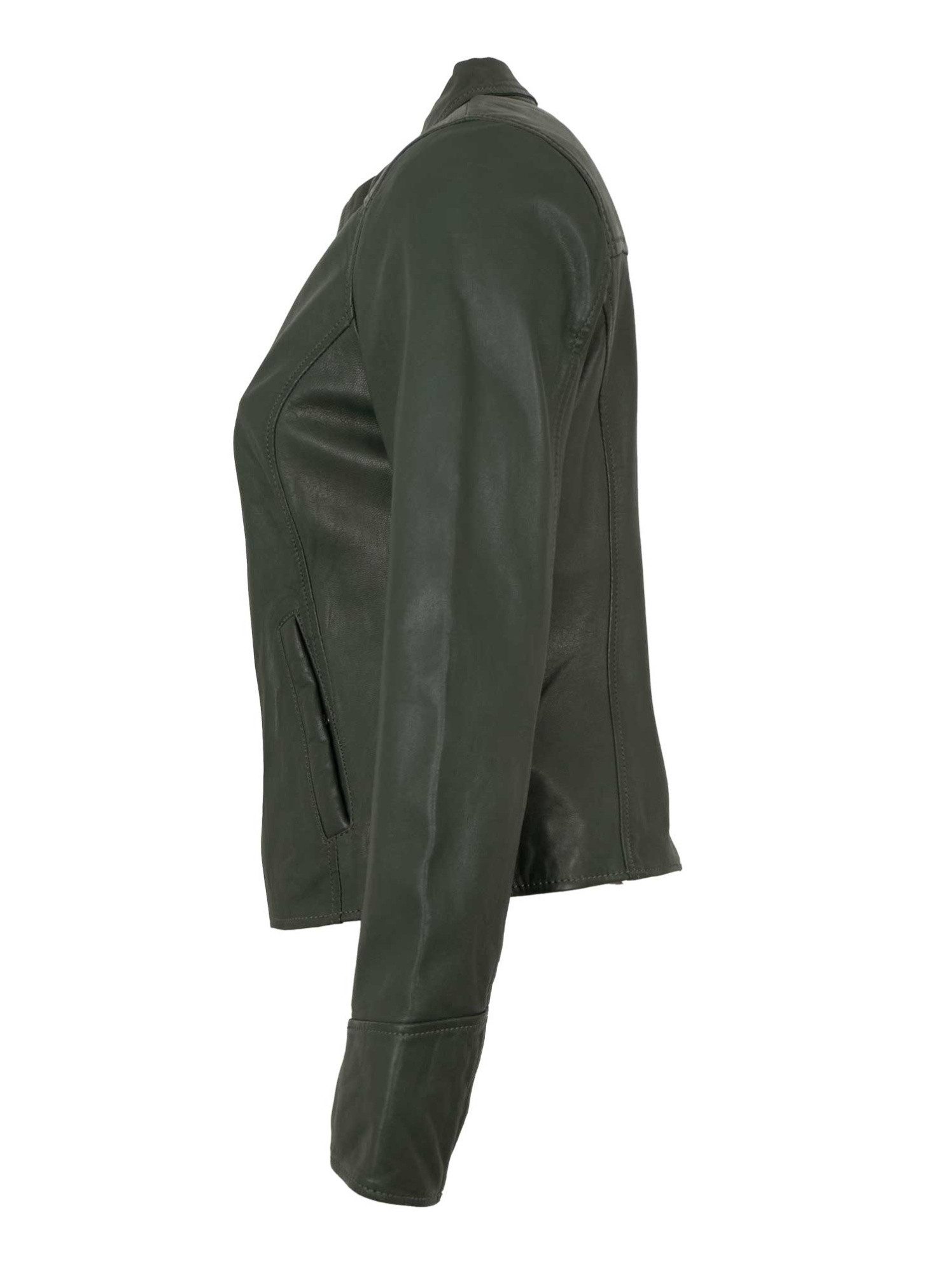 Jilani Lederjacke Elodi Jilani - Damen Lederjacke Lammnappa grün günstig online kaufen