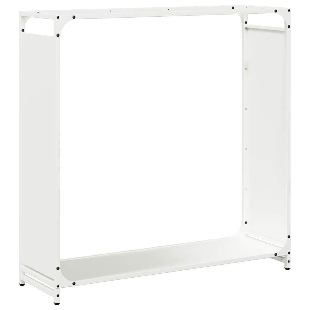 vidaXL Kaminholzregal, Brennholzregal Weiß 90x28x90 cm Kaltgewalzter Stahl