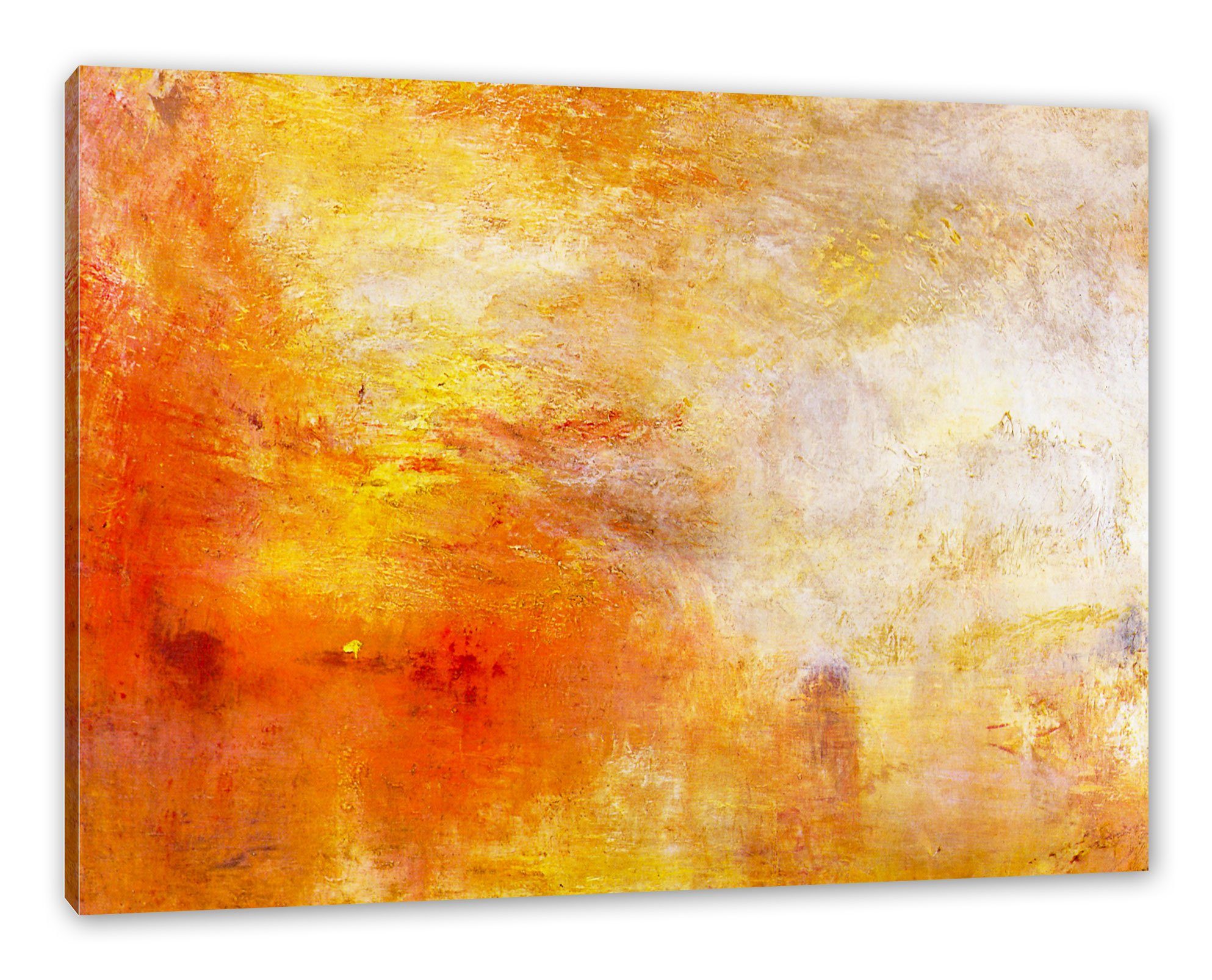 Pixxprint Leinwandbild William Turner - Sun Setting over a Lake, William Tu günstig online kaufen