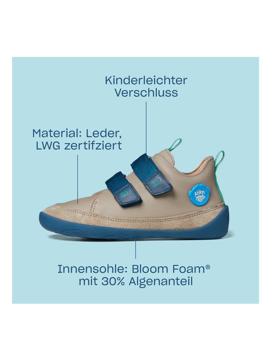 Affenzahn Leder Buddy Sneaker aus echtem Leder