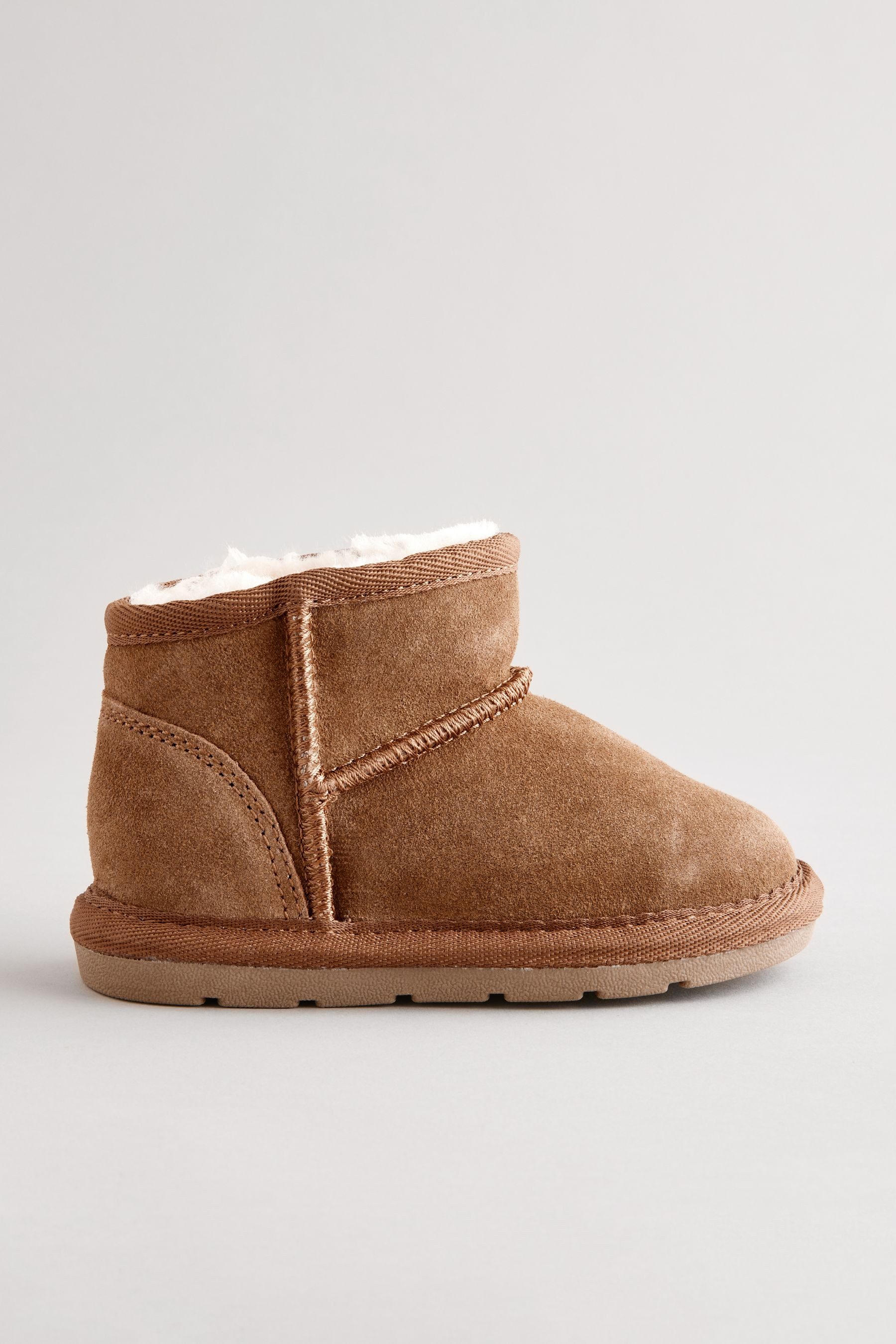 Velourslederstiefel mit warmem Futter Stiefel