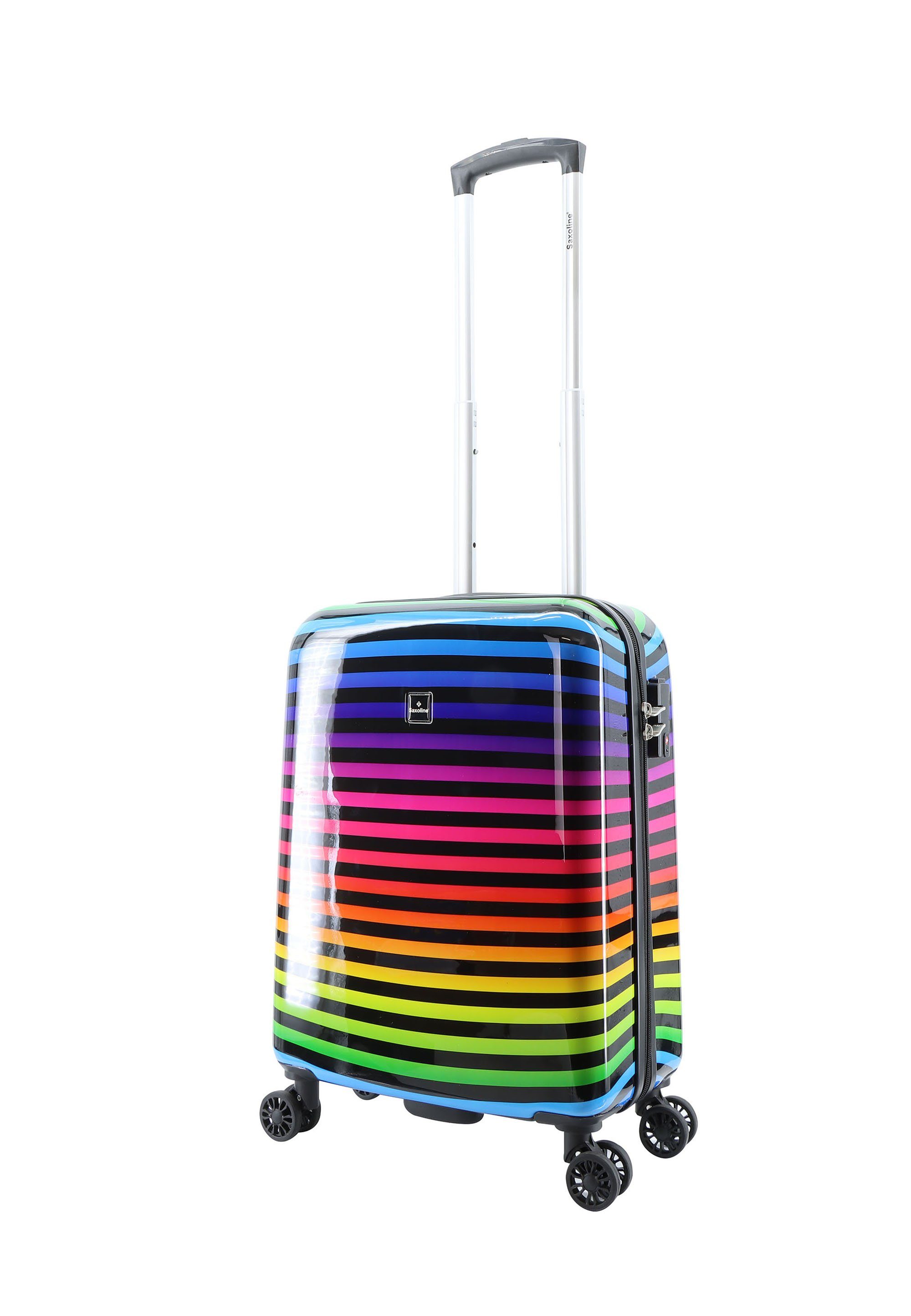 Saxoline® Koffer Color Strip, aus Polycarbonat-Material