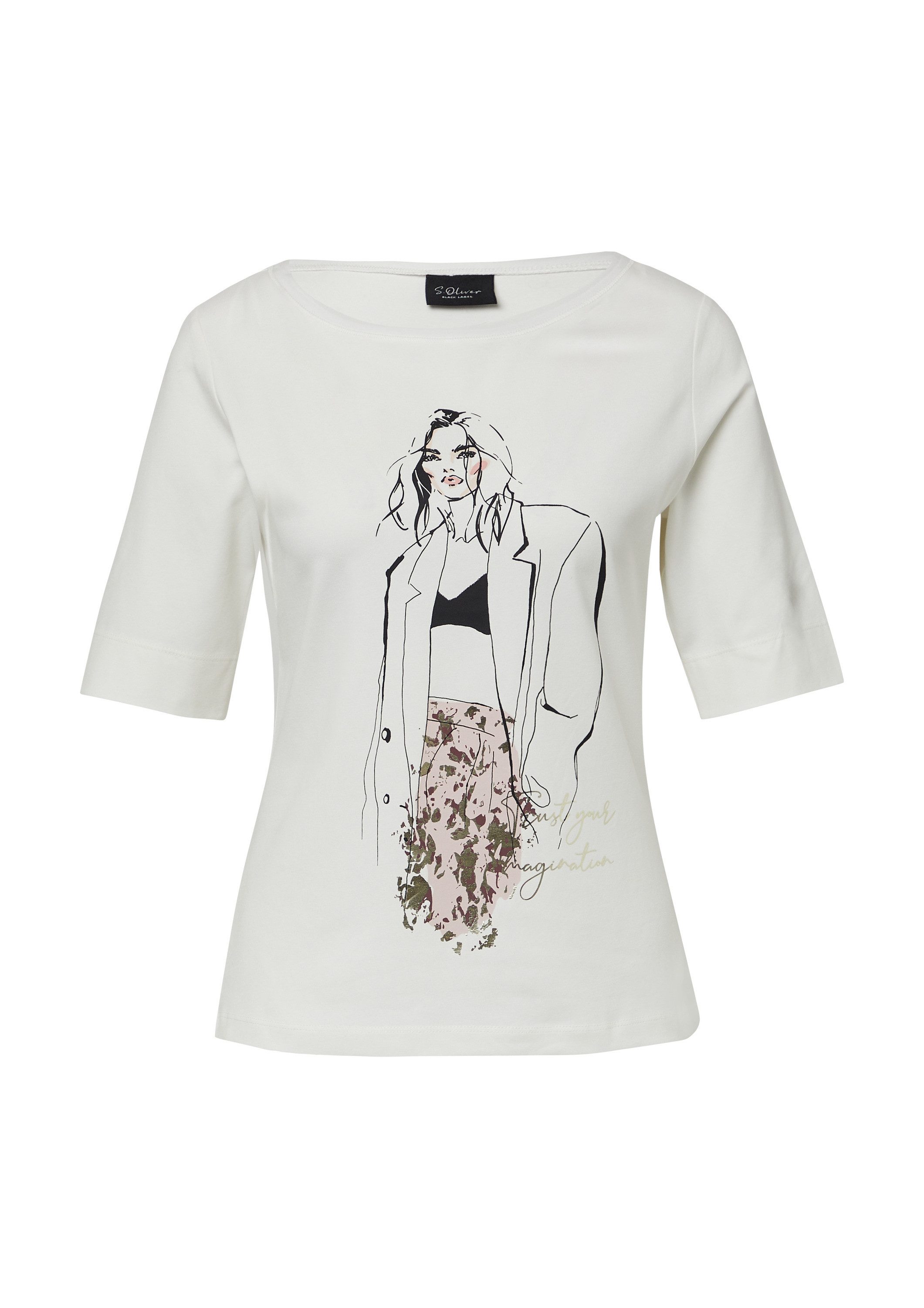 s.Oliver Kurzarmshirt T-Shirt Jersey-Shirt mit Artwork günstig online kaufen