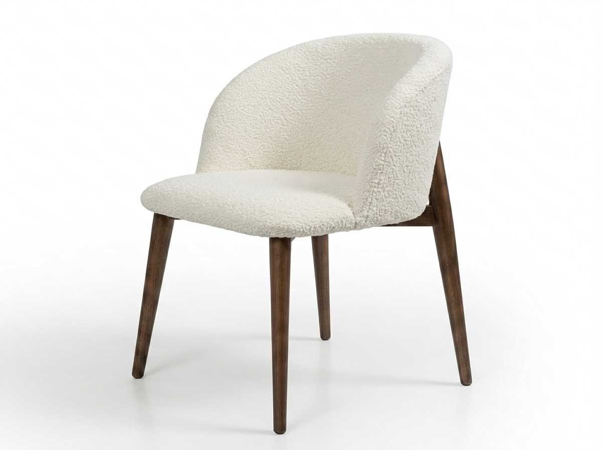 Xlmoebel Esszimmerstuhl Stuhl Weiss Modern Luxus Polsterstuhl Esszimmerstuhl Sessel Holz (1-tlg., 1 St)