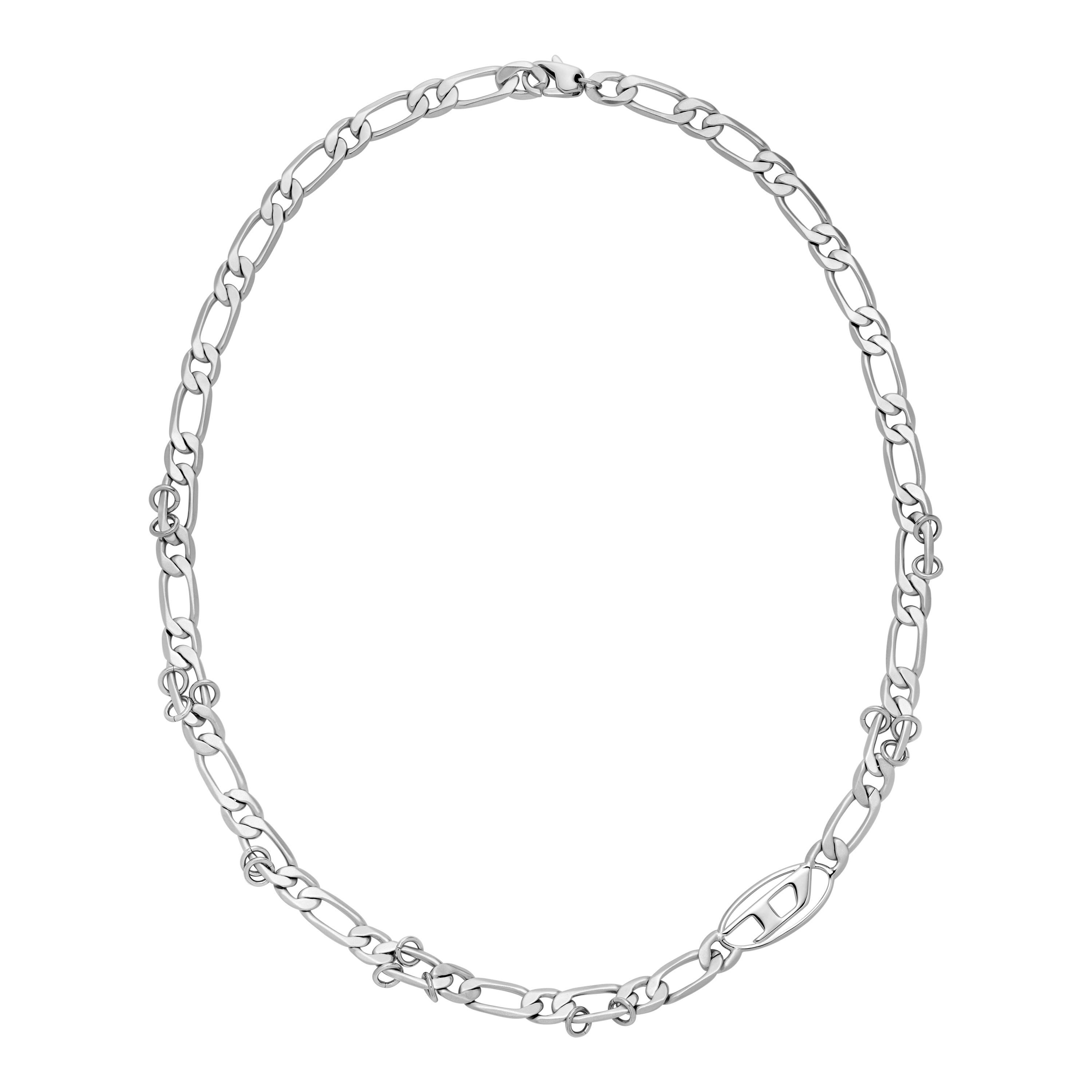 Diesel Kette ohne Anhänger Schmuck Geschenk Metall OVAL D LOGO