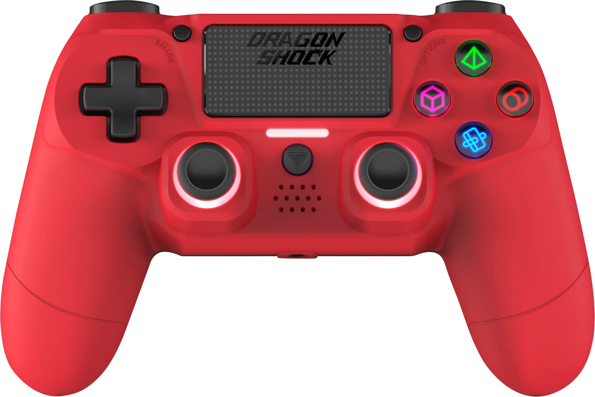 DRAGONSHOCK Mizar Wireless für PS4 Controller rot