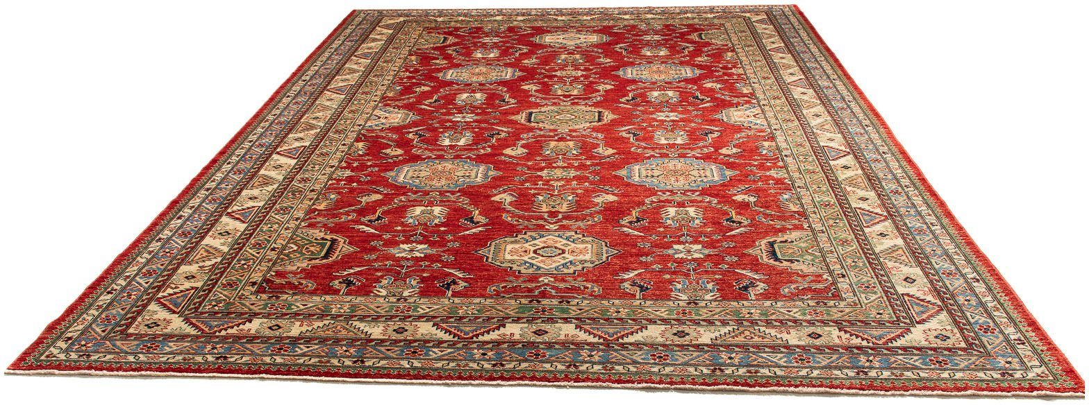 Wollteppich Orientteppich Blumenmuster 350 x 246 cm, morgenland, rechteckig, Höhe: 6 mm, Unikat mit Zertifikat | Kurzflor-Teppiche