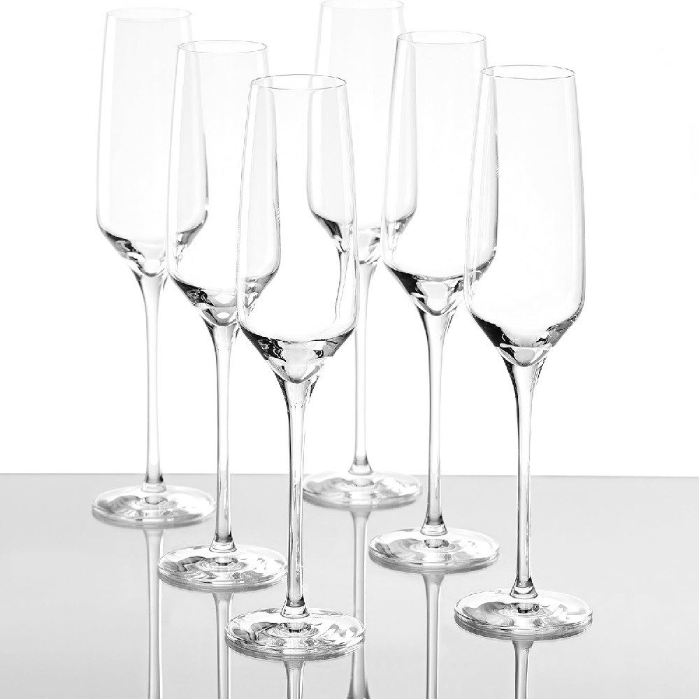 Stölzle Weinglas Stölzle Lausitz Experience Weißweinkelch/Champagnerkelch Set 12 tlg, Kristallglas