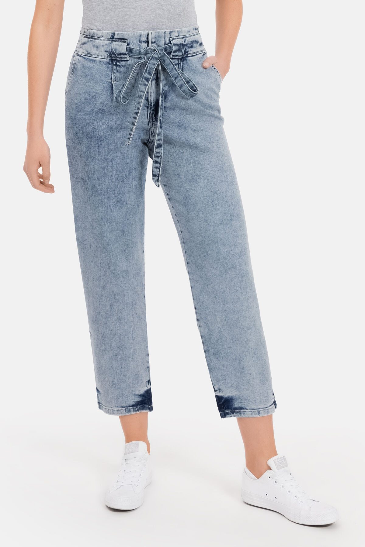 Recover Pants 5-Pocket-Jeans Bea mit Stoffgürtel günstig online kaufen