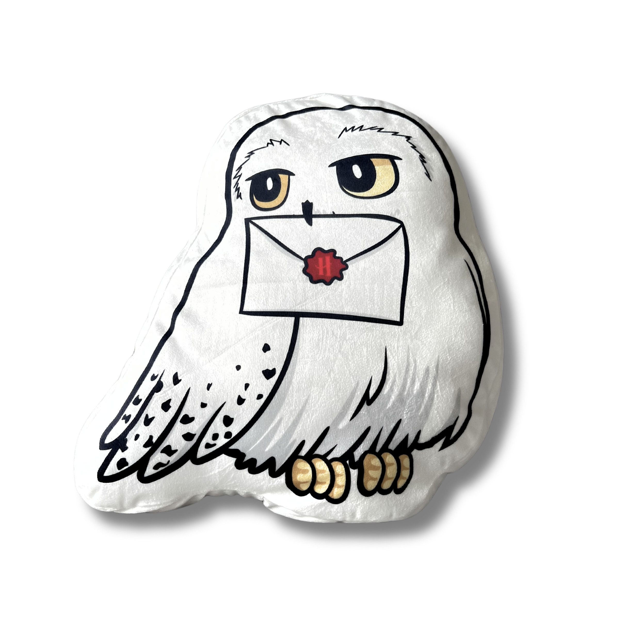MTOnlinehandel Декоративные подушки Harry Potter Eule Hedwig 40x36 cm, Kuscheltier in 3D- Form, Geschenkidee passend zur Bettwäsche