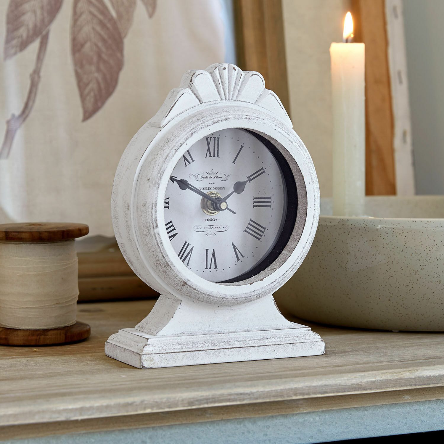 Mirabeau Wanduhr Uhr Uxilev antikweiß günstig online kaufen