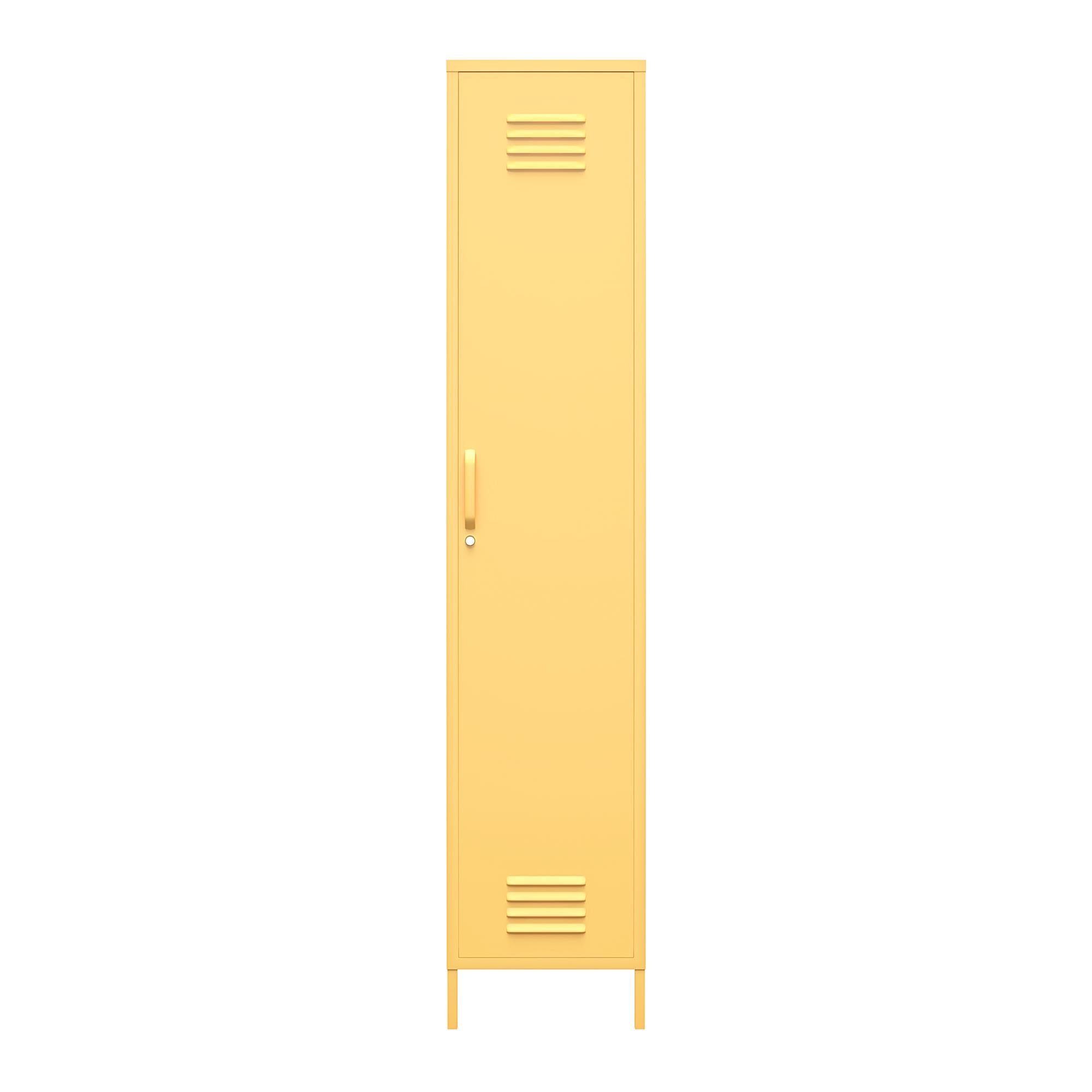 loft24 Spind Cache Höhe gelb Tür, 1 cm 185 Retro Metallschrank, Design