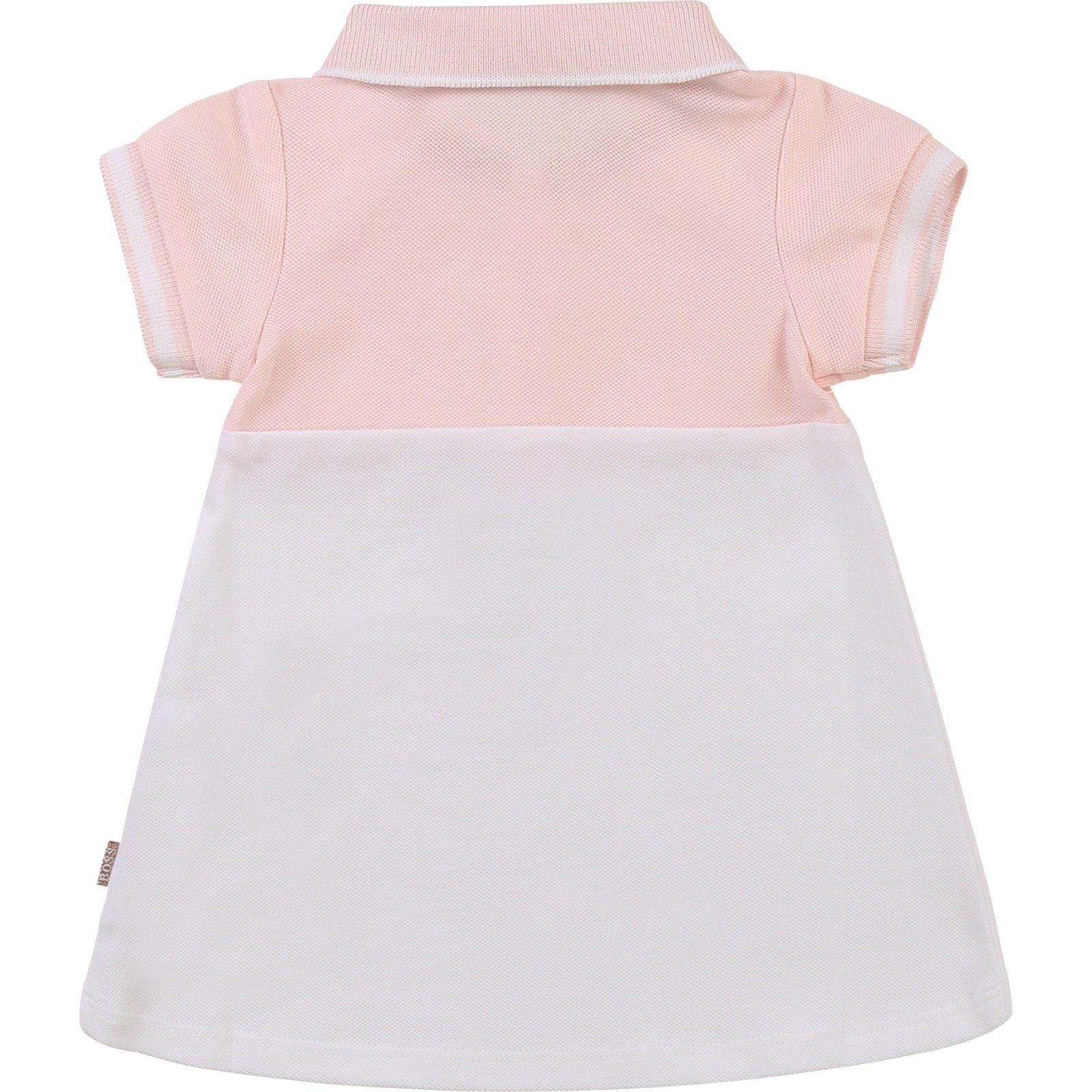 Logo weiß rosa BOSS rosegold Polokleid Kleid BOSS Polokleid Baby