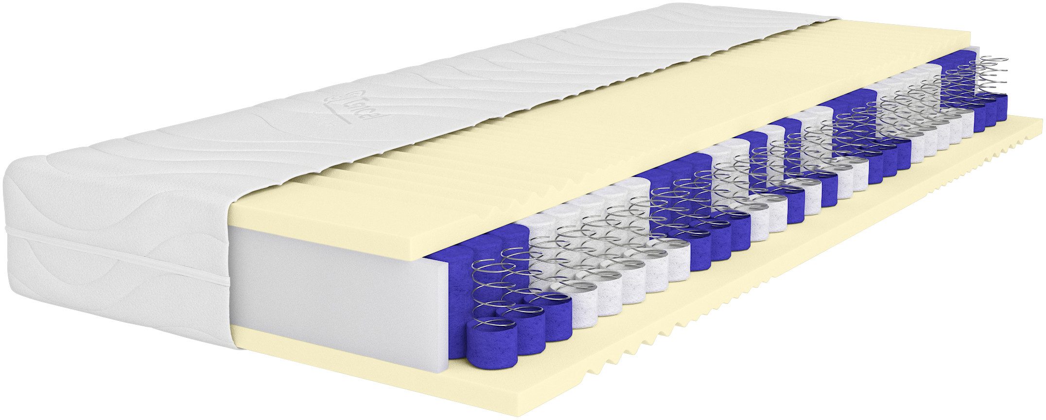 Taschenfederkernmatratze NEUHEIT: Lasse, 7 Zonen Matratze 90x200 cm, 140x200 cm & mehr, Älgdröm, 22 cm hoch, (1-tlg), Matratze H2, H3 & H4, atmungsaktiv, Hausstauballergiker geeignet