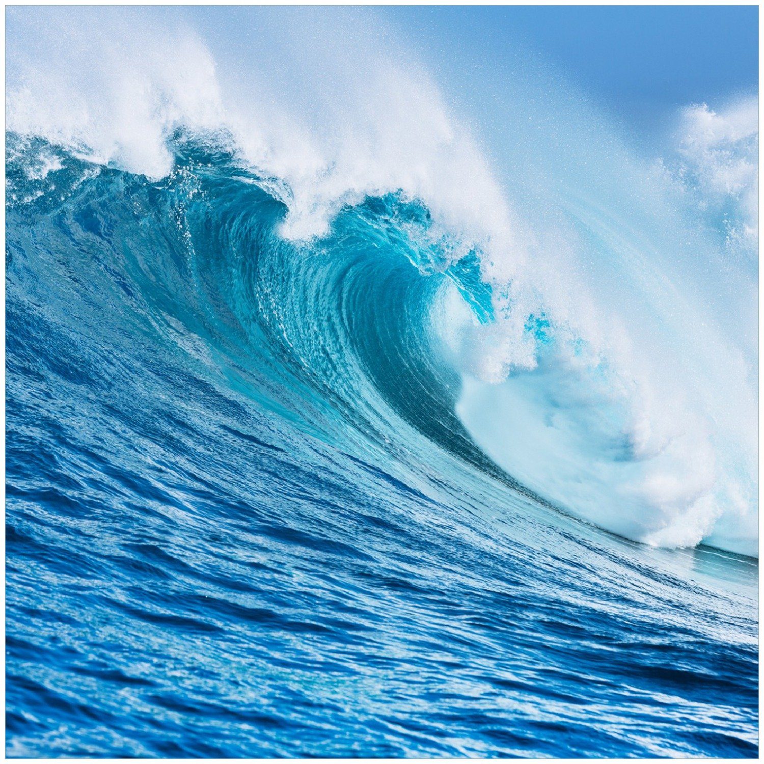 Wallario Memoboard im Ozean Eindrucksvolle Welle