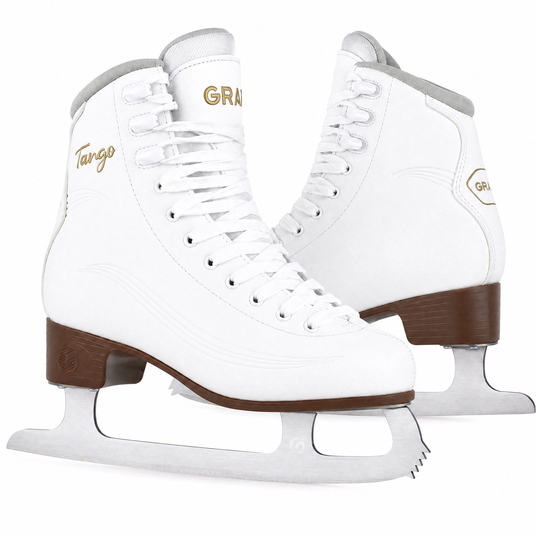 Graf Schlittschuhe GRAF Tango V3 Damen Eiskunstlauf Schlittschuh Weiß Edelstahlkufe 39
