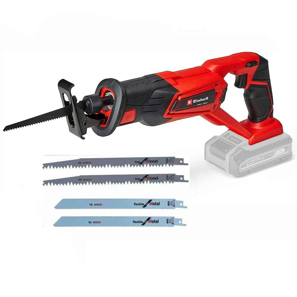 Einhell Akku-Säbelsäge Einhell Akku-Universalsäge TE-AP 18/22 Li-Solo + 4 Sägeblätter Gratis