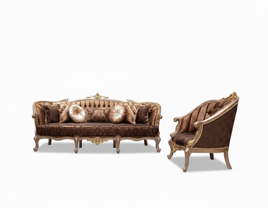 Xlmoebel Polstergarnitur Elegante 3+1 Sofagarnitur aus Stoff für das Wohnzimmer SOFORT, Hergestellt in Europa