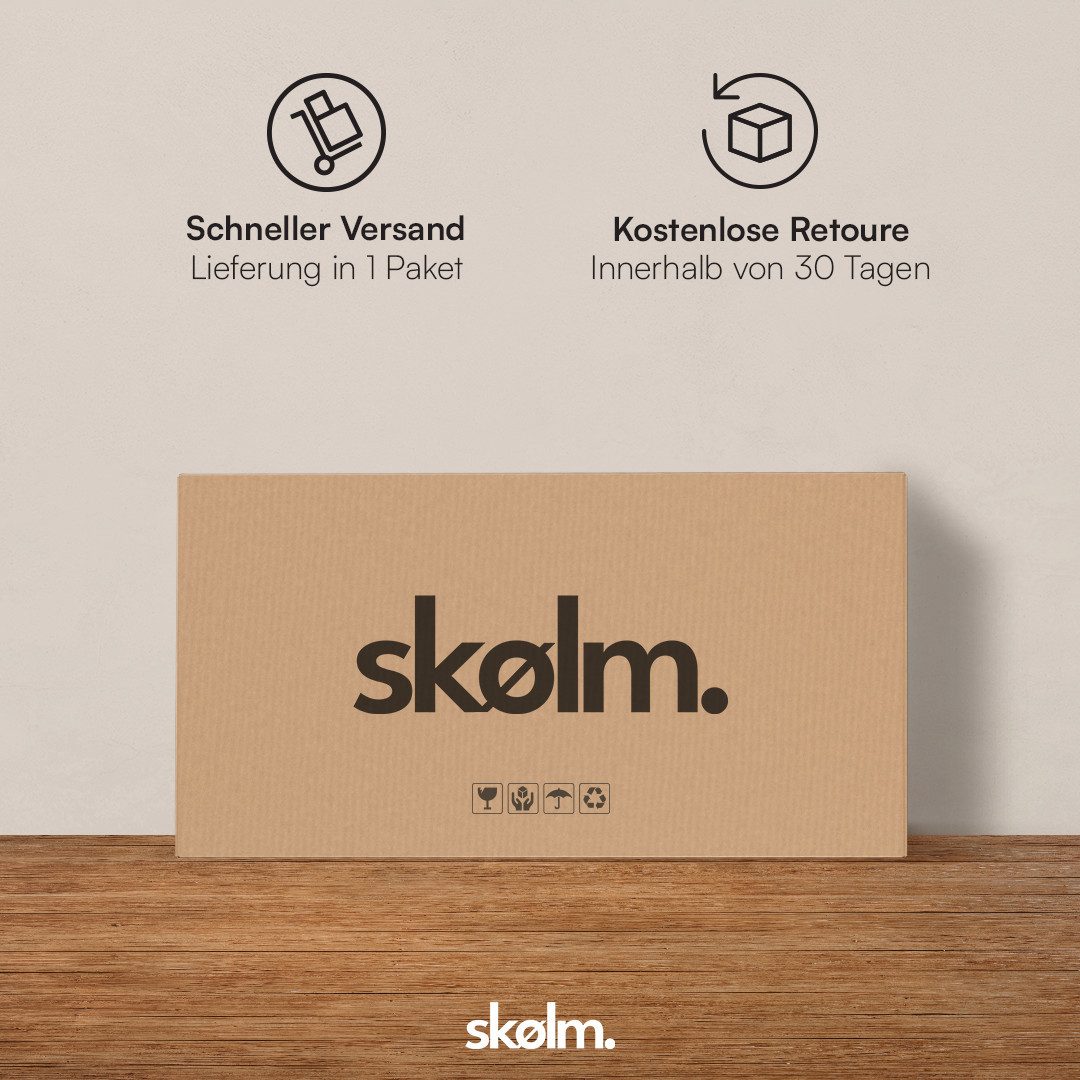 skølm Kommode Atriona aus Metall (Mintgrün, 2 Fächer & 4 Türen), Metallschrank 81 x 80 x 38 cm, auch verfügbar mit 3 Fächern