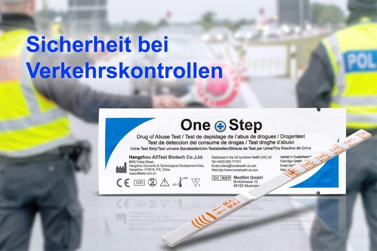 One+Step Drogen-Schnelltest THC - Urintest mit hoher Sensitivität, 5-tlg.