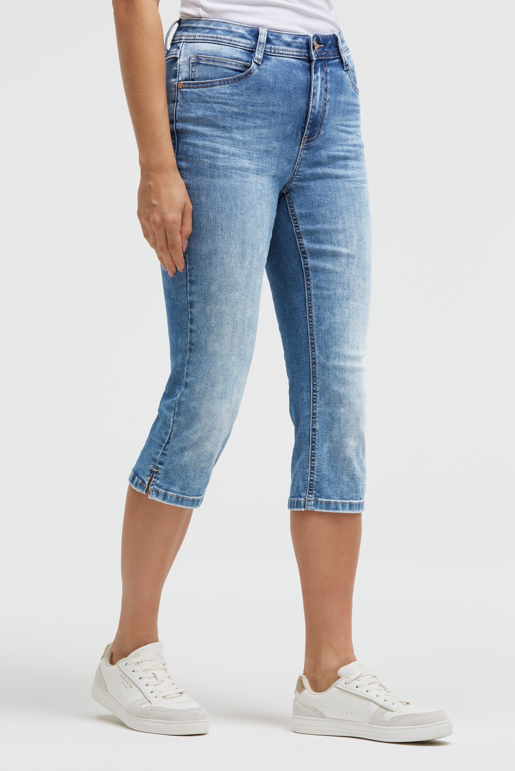 SOCCX Regular-fit-Jeans mit Schlitz am Saum