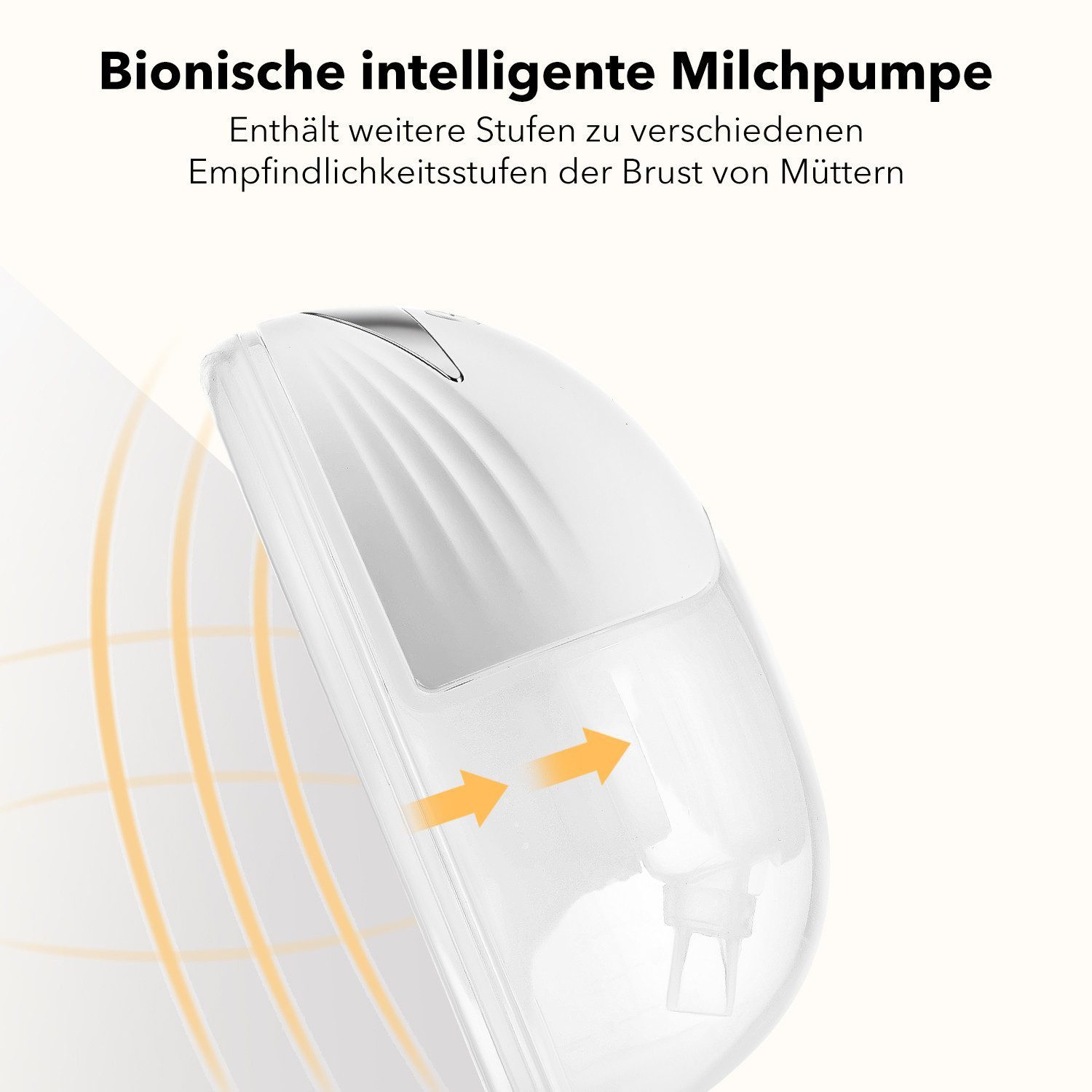 oyajia Elektrische Milchpumpe 2x Milchbehälter elektrisch tragbar 4 Modi 12 Stufen LCD Display leise, 4 Modi, 12 Stufen,LCD-Display,leise Technik,auslaufsicher, – Bild 5 von 5