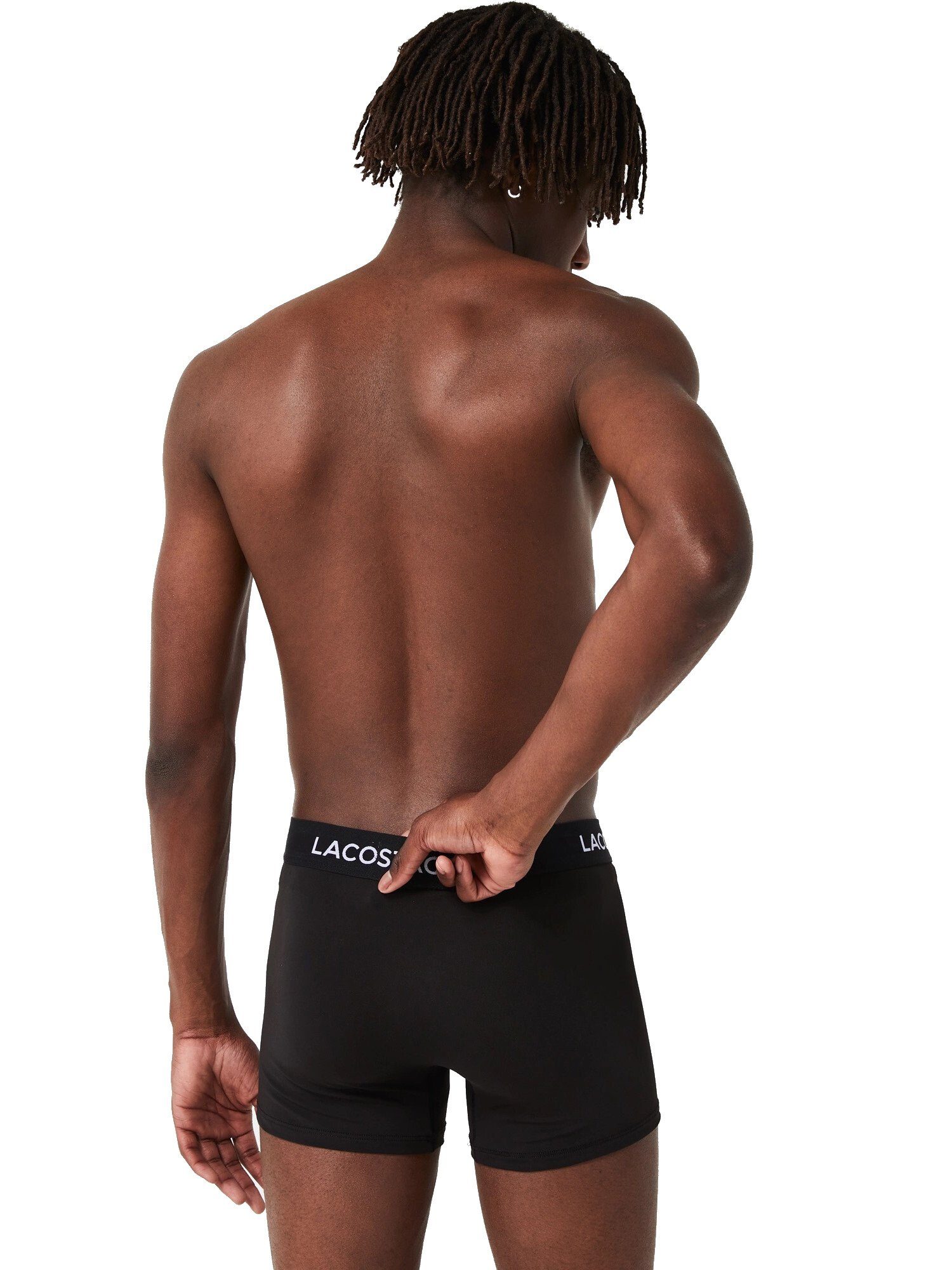 Lacoste Boxershorts Boxershorts Herren Trunks aus Mikrofaser im (3-St)