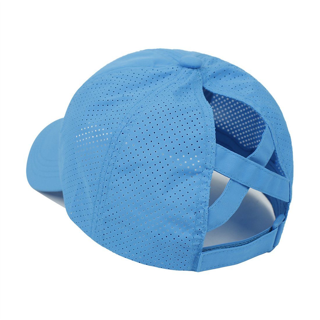 Baseball Cap Sonnenblende Damen-Baseballmütze, Pferdeschwanz-Baseballmütze, DÖRÖY blau