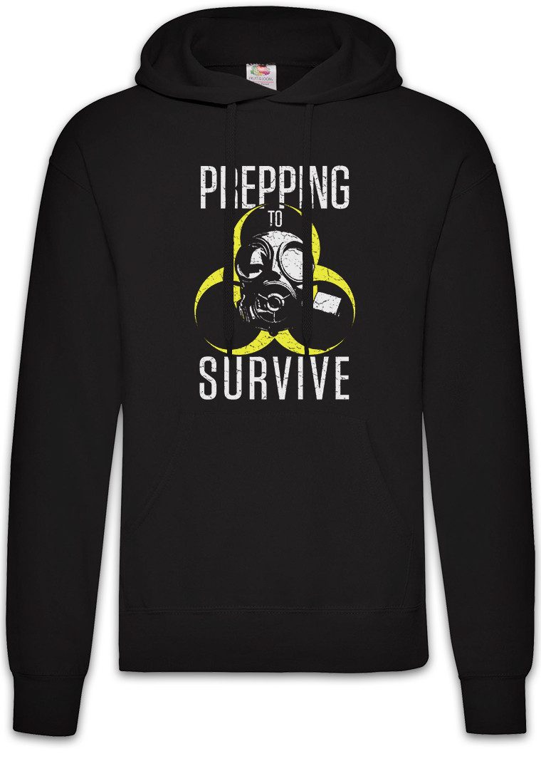Hoodie Prepping To Survive Herren Hoodie Prepper Survival Apokalypse Logo