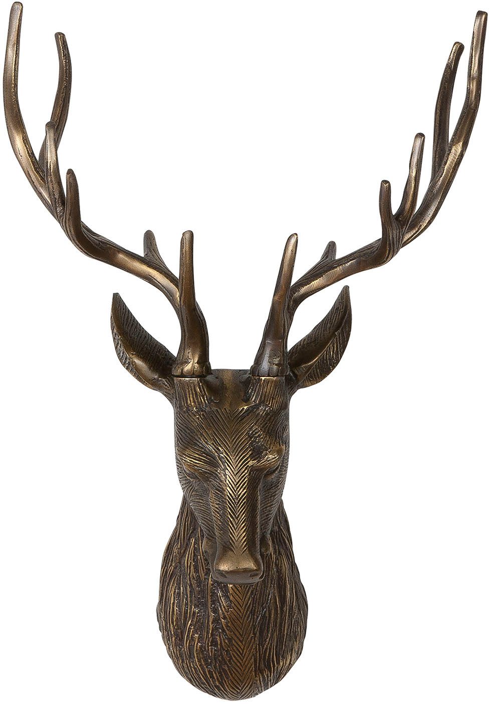 GILDE Dekogeweih Wandobjekt Hirsch Liam bronzefarben H. 55 cm (1 St)
