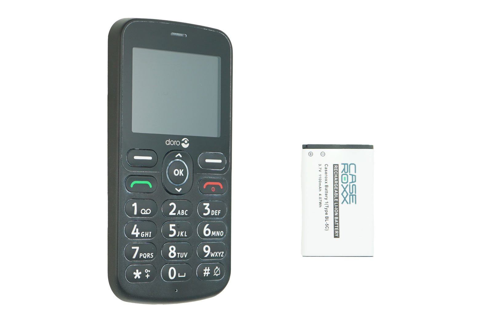 caseroxx Li Ion-Handy Akku für Doro 2820 / 2880 / 6820 / 6880 Handy-Akku Ersatzakku Li Ion 1100 mAh (1 St), Überladungsschutz