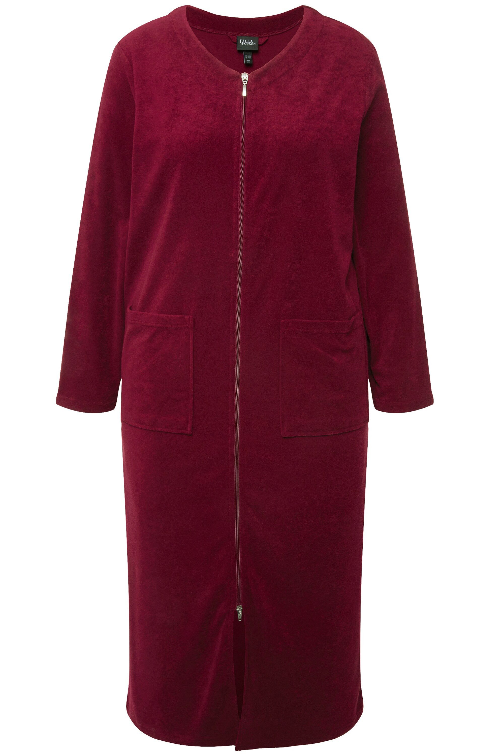 Ulla Popken Bademantel Bademantel 2-Wege-Zipper Frottee günstig online kaufen