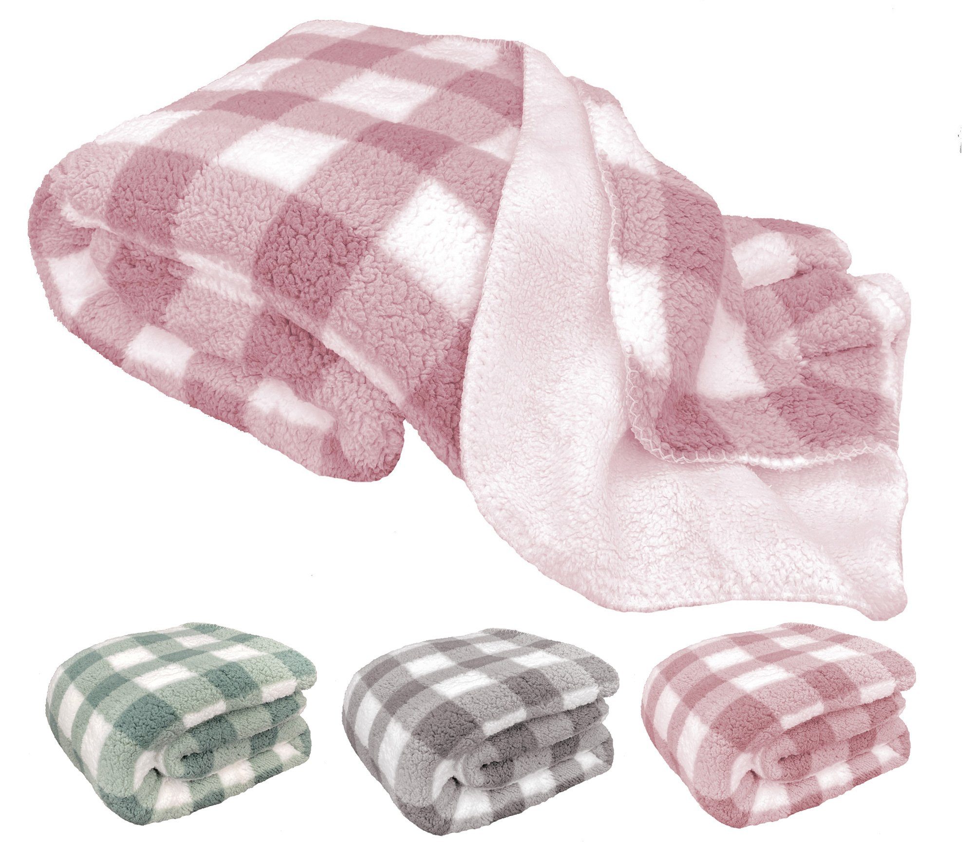 Wohndecke Sherpa Kuscheldecke Cottage Winterdecke Teddy günstig online kaufen