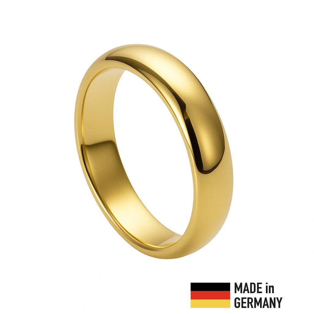 Sternvoll Fingerring Trauringe 585 Gold, Hochglanzpoliert, Handgefertigt in Stuttgart, Handgefertigt 585 Gold, Hochglanz, Klassisches Design